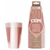 Party Cups Papper Roséguld Metallic