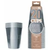 Party Cups Papper Silver Metallic
