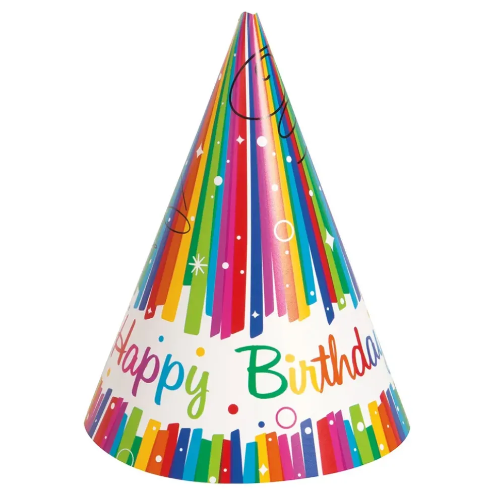 Partyhattar Happy Birthday Regnbåge