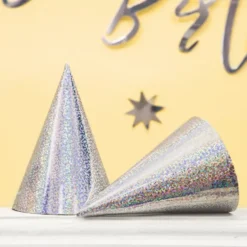 Partyhattar Holografiska Silver