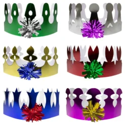 Partyhattar Kungakrona Metallic Flerfärgade