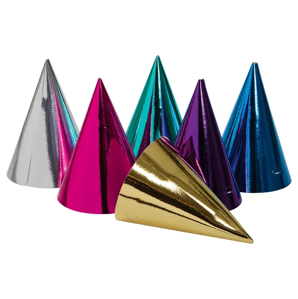 Partyhattar Metallic Flerfärgade