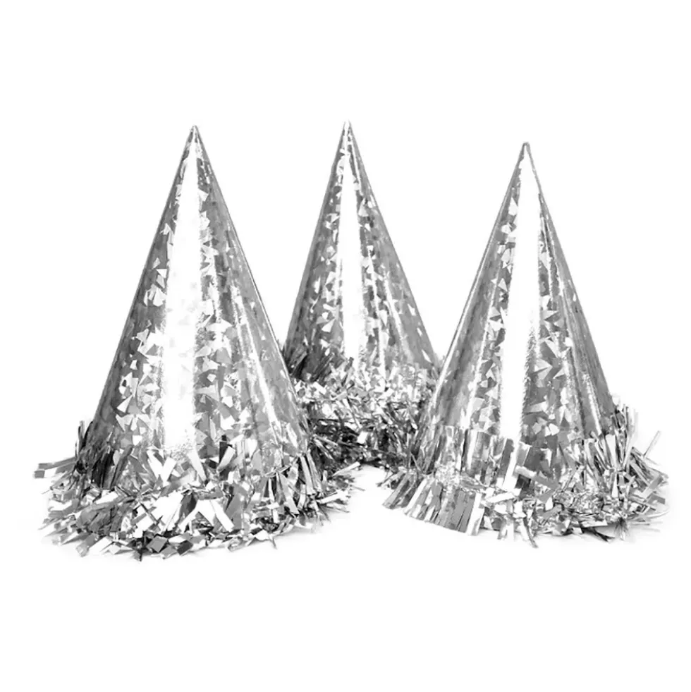 Partyhattar Silver Metallic
