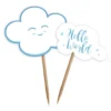 Partypicks Baby Shower Blå med Moln