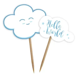 Partypicks Baby Shower Blå med Moln
