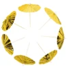 Partypicks Drinkparaply Guld Metallic