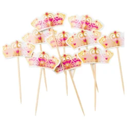 Partypicks Prinsesskrona Rosa