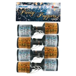 Party Poppers Guld/Silver