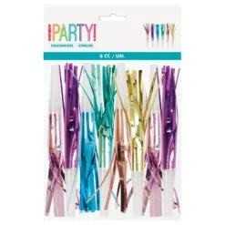 Partytutor Metallic Flerfärgade med Fransar