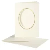 Passepartoutkort med Kuvert Oval Guld