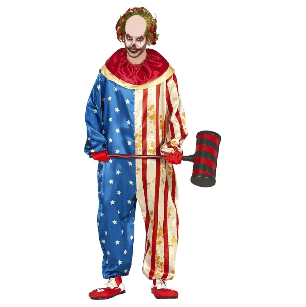 Patriotisk Mördarclown Maskeraddräkt