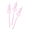 Penis Sugrör Rosa Återanvändbara