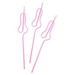 Penis Sugrör Rosa Återanvändbara