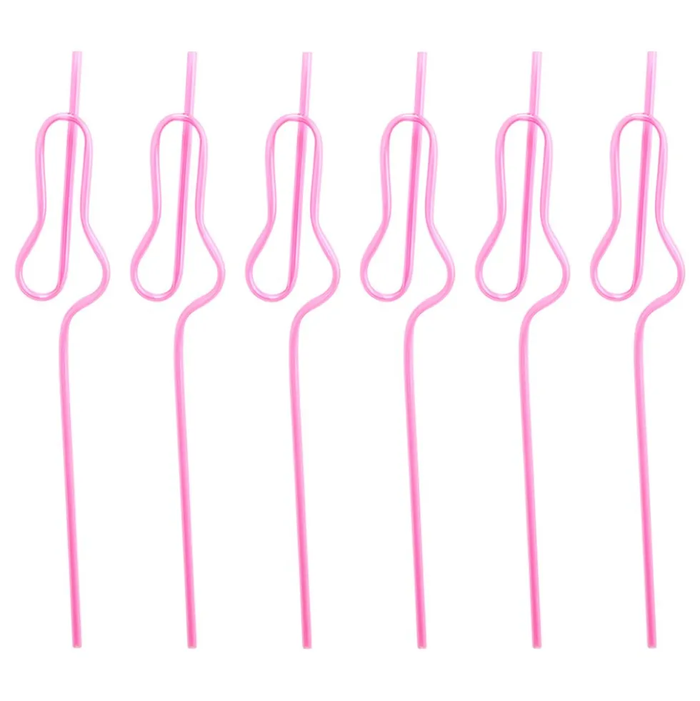 Penis Sugrör Rosa Återanvändbara