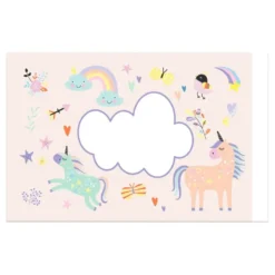 Personliga Stickers för Såpbubblor Unicorns & Rainbows