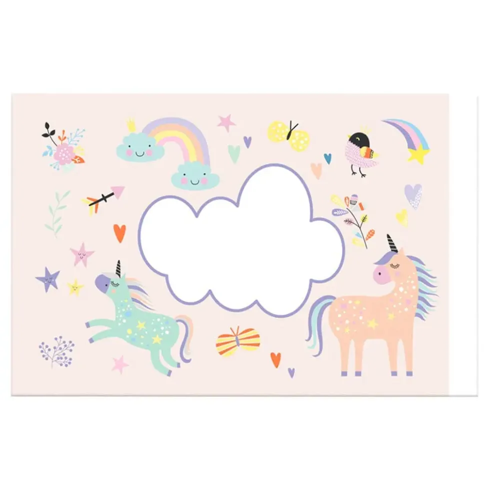 Personliga Stickers för Såpbubblor Unicorns & Rainbows