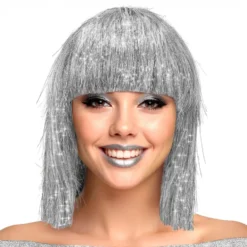 Peruk Silver Glittrig