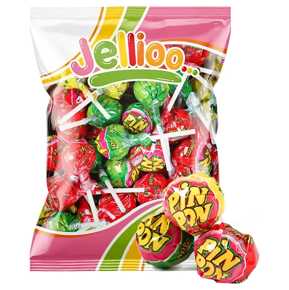 Pin Pon Lollipop Gum Sour Mix Storpack