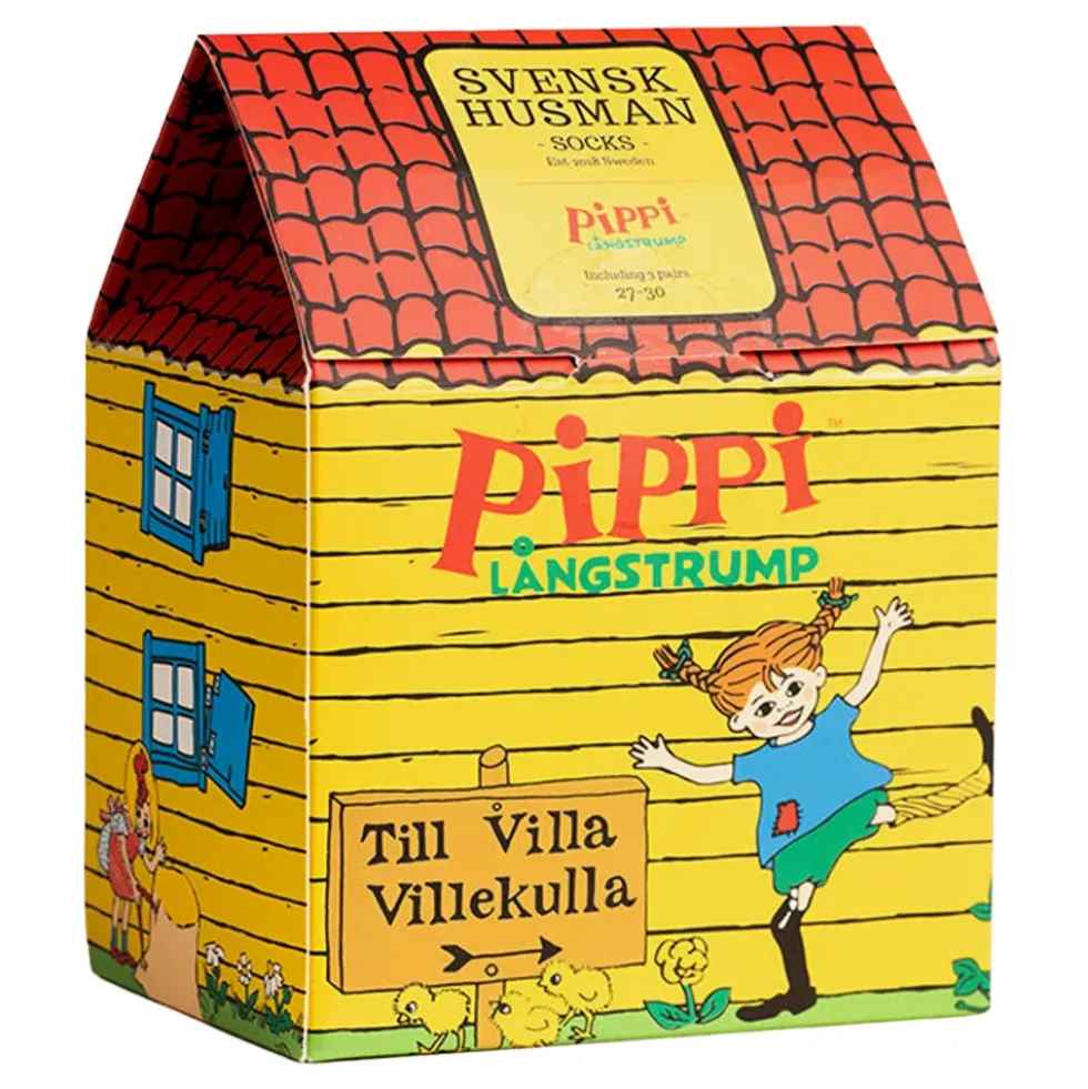 Pippi Långstrump™ Villa Villekulla Strumpor för Barn Presentbox