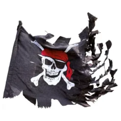 Piratflagga Jolly Roger Sliten