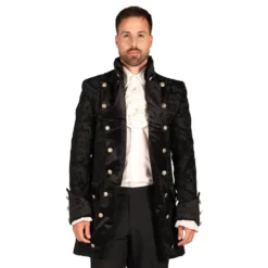 Pirat Kappa Brocade Herr Svart Deluxe