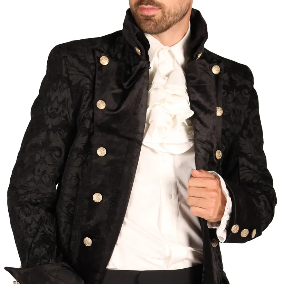 Pirat Kappa Brocade Herr Svart Deluxe