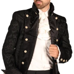 Pirat Kappa Brocade Herr Svart Deluxe