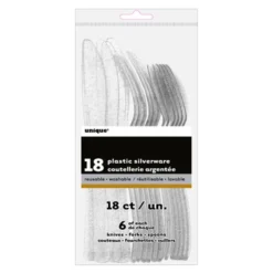 Plastbestick Silver Glitter