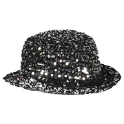 Plommonstop Paljetthatt Svart/Silver Deluxe