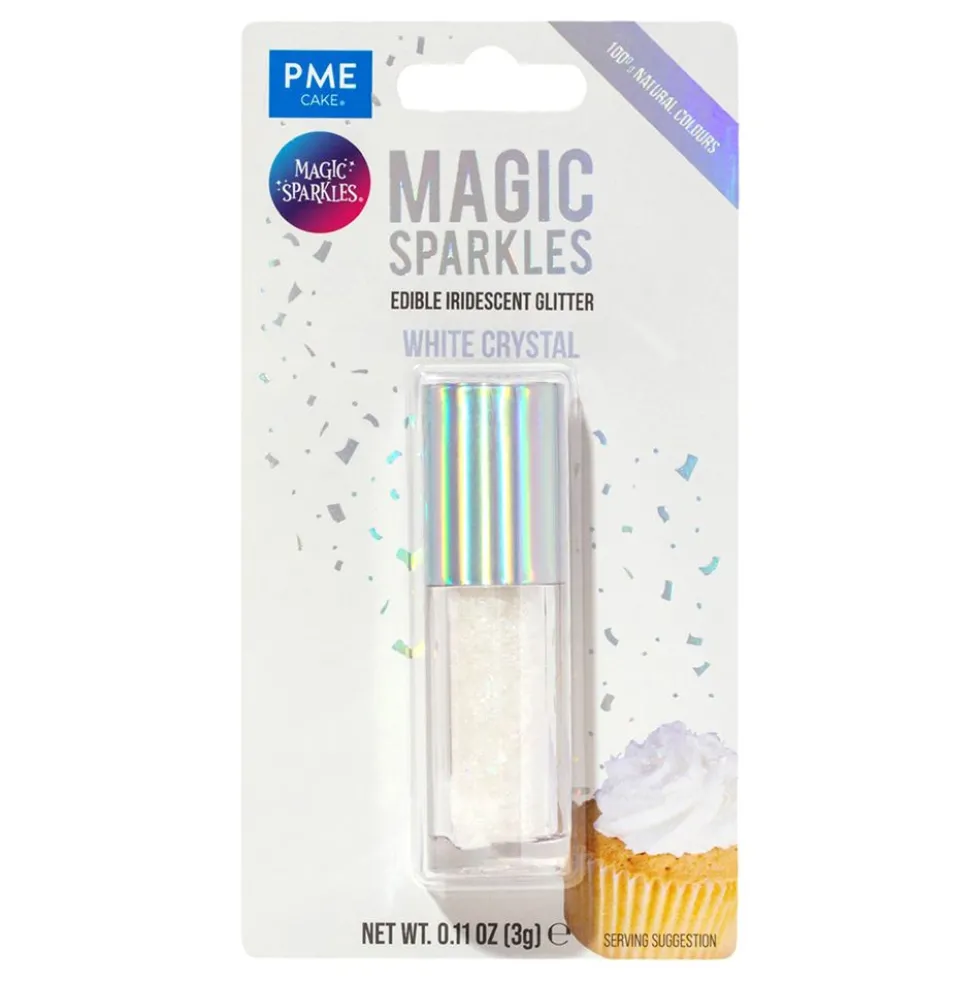 PME Ätbart Glitter Iriserande Vit Crystal