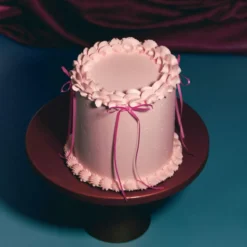 PME Tårtdekorationer med Rosett Rosa