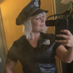Poliskvinna Svart Maskeraddräkt