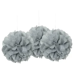 Pom Pom Mini Silver Hängande Dekoration