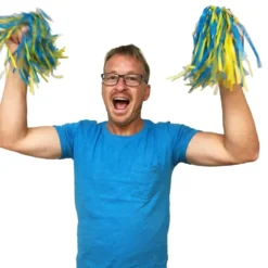 Pom Poms Blå/Gul