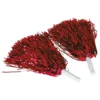 Pom Poms Röd Metallic