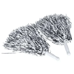 Pom Poms Silver Metallic