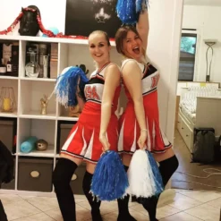 Pom Pom Vit/Blå