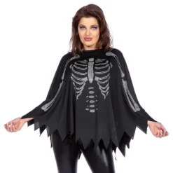 Poncho Skelett med Glitter