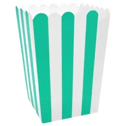 Popcornbägare Mintgrön Randiga