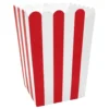Popcornbägare Randiga Röd