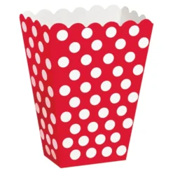 Popcornbägare Röd Prickiga