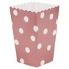 Popcornboxar Roséguld Prickar