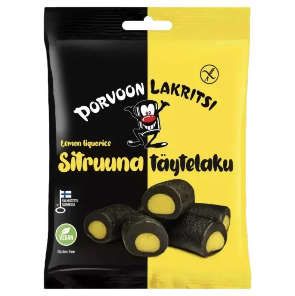 Porvoon Lakritsi Fyllda Lakritsbitar Citron