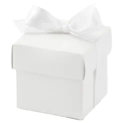 Presentaskar med Sidenband Vit