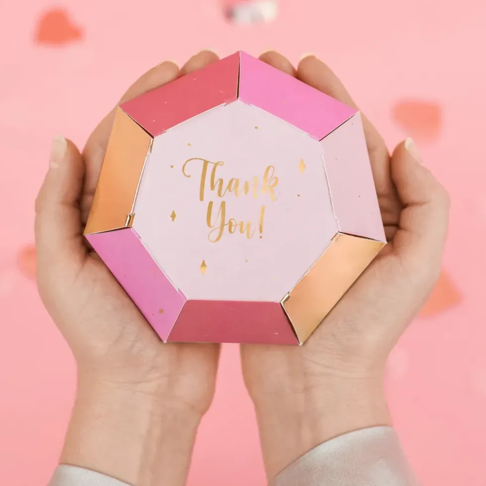 Presentaskar Thank You Diamantformade