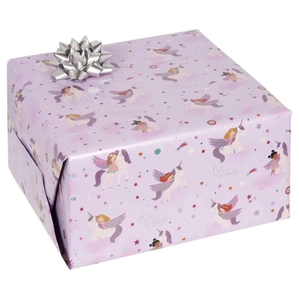 Presentpapper Unicorn Purple