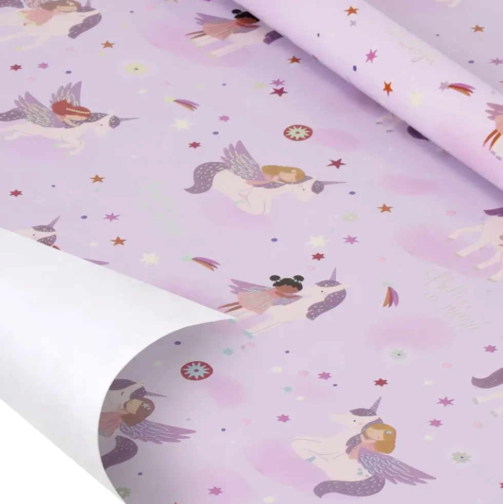 Presentpapper Unicorn Purple