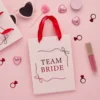 Presentpåsar Team Bride Rosa Rosett