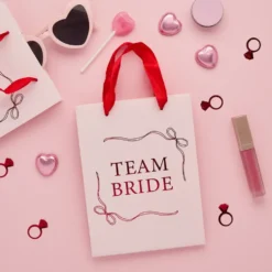 Presentpåsar Team Bride Rosa Rosett