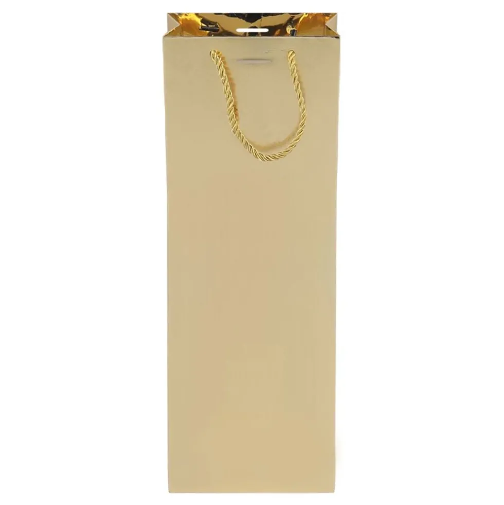 Presentpåse Flaska Guld Metallic